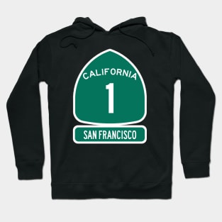 PACIFIC COAST Highway 1 California Sign San Francisco Hoodie